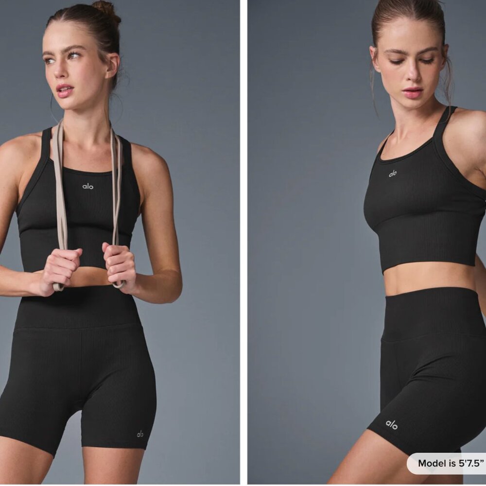 Alo Yoga Seamless Ribbed Favorite Bra Tank